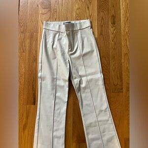 Cream High-Waisted Trousers